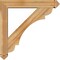 Ekena Millwork Olympic Arts and Crafts Rough Sawn Bracket w/ Offset Brace, Western Red Cedar, 6"W x 32"D x 32"H BKT0604X32X32OLY03RWR - alternate 2